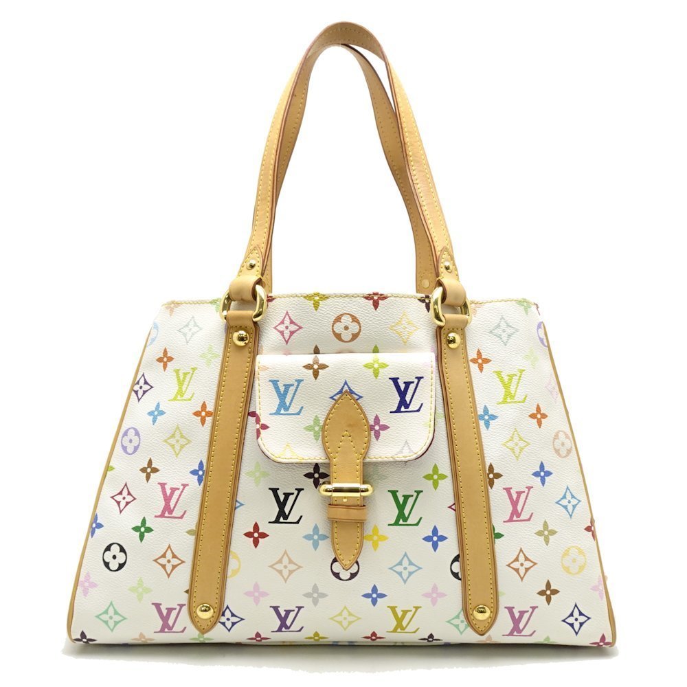 Louis Vuitton Multicolor Aurelia MM Bron Tote Bag White